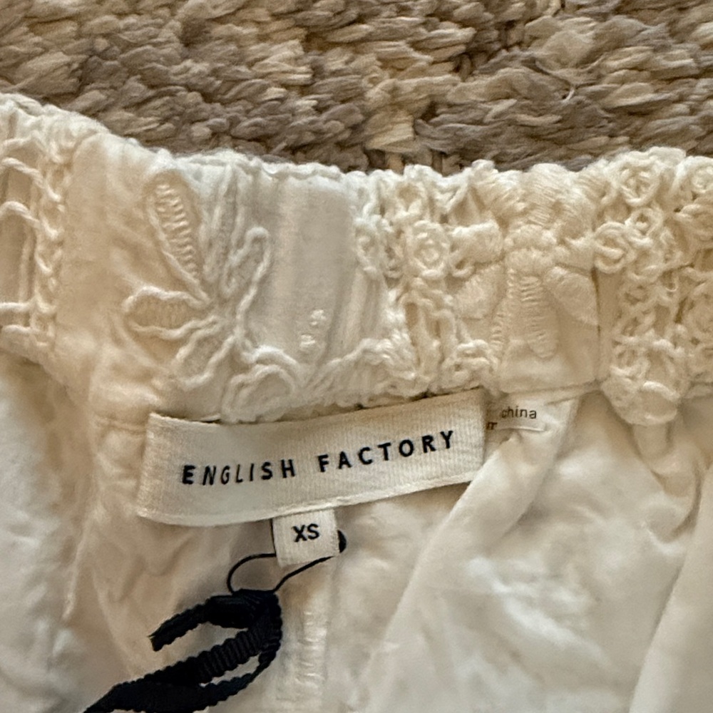 English Factory Ivory Embroidered Pants - Picture 2 of 5